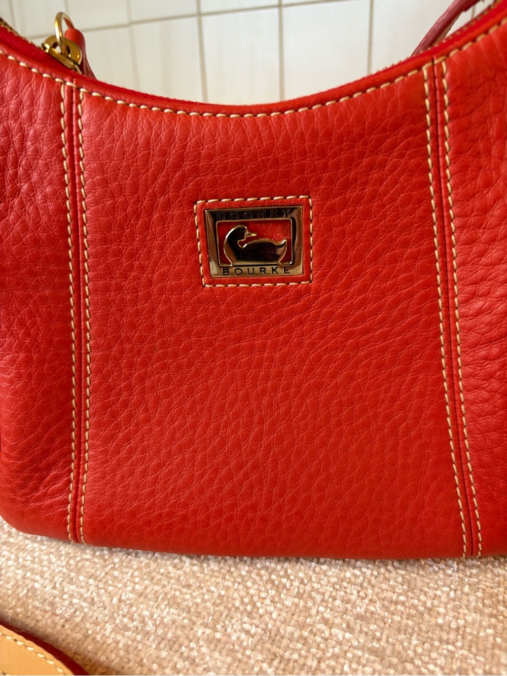Dooney & Bourke Pebbled Leather Crossbody with Gold-Tone Hardware - Picture 2 of 16